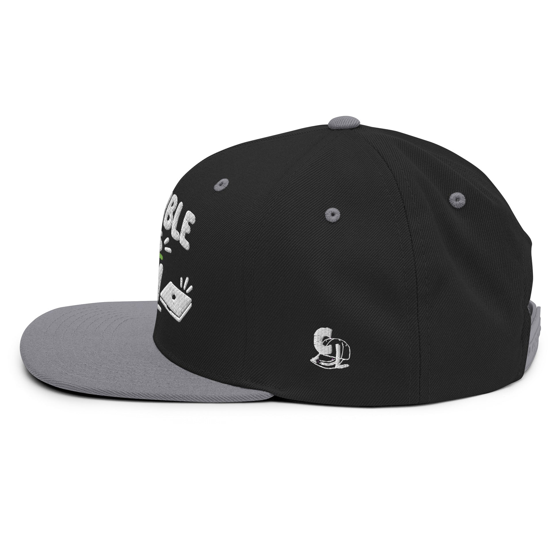 Casquette Snapback, brodée « Disponible après 17h », en Noir, vue de côté, image 47