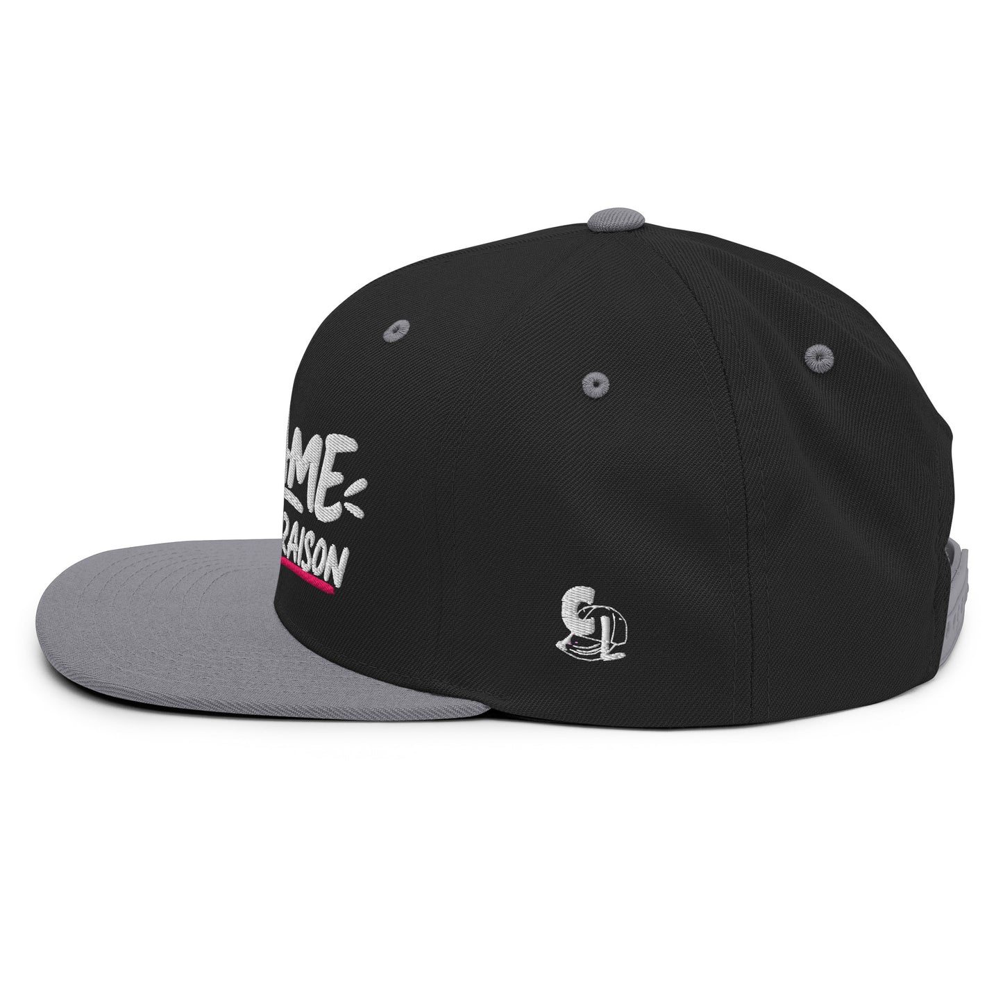 Casquette Snapback, brodée « Madame à toujours raison », en Noir, vue de côté, image 45