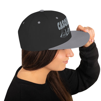 Casquette SnapBack de couleur noire et grise "Casquettes Land"