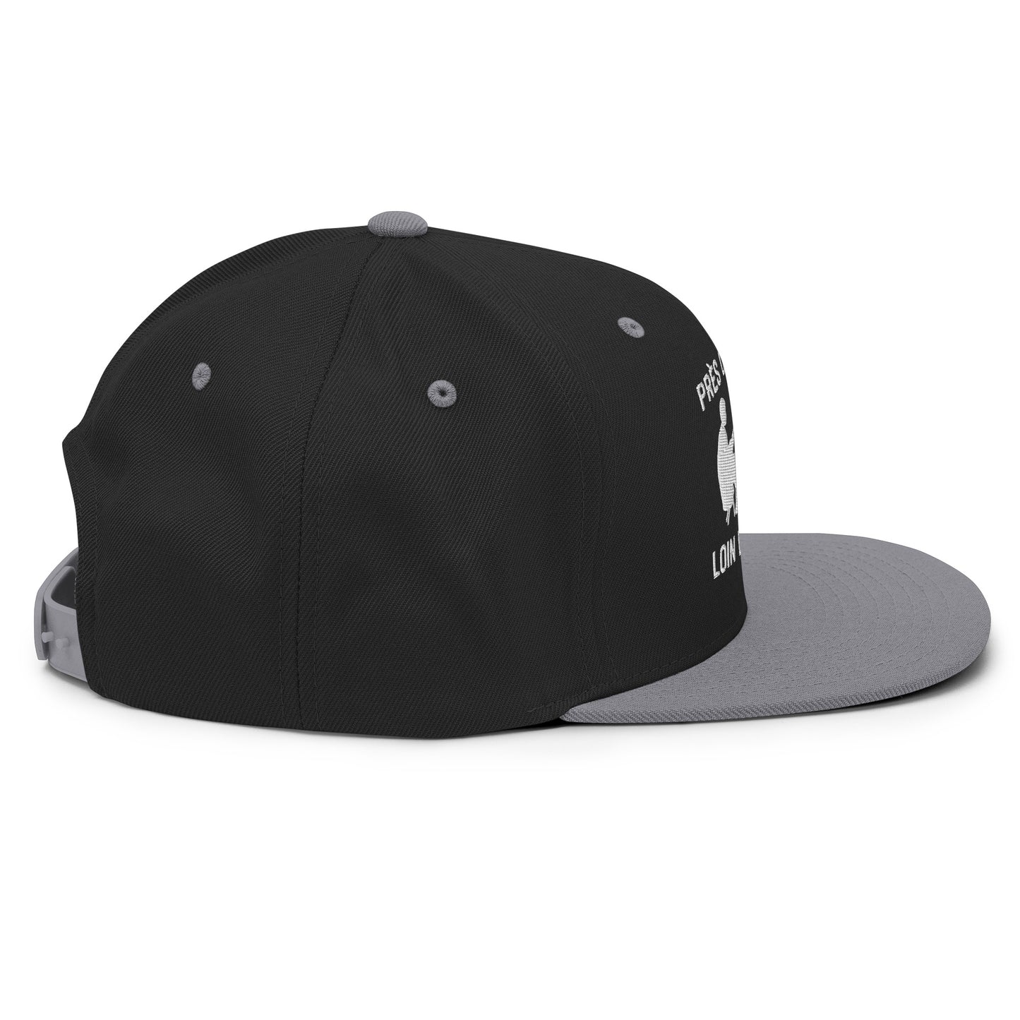 Casquette Snapback, brodée « Près des poissons, loin des cons », en Noir, vue de côté, image 53