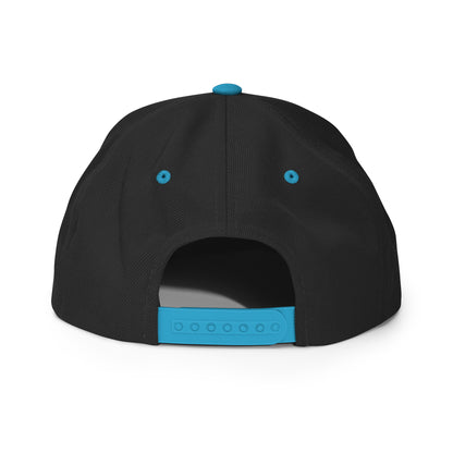 Casquette Snapback, brodée « Près des poissons, loin des cons », en Noir, vue arrière, image 45