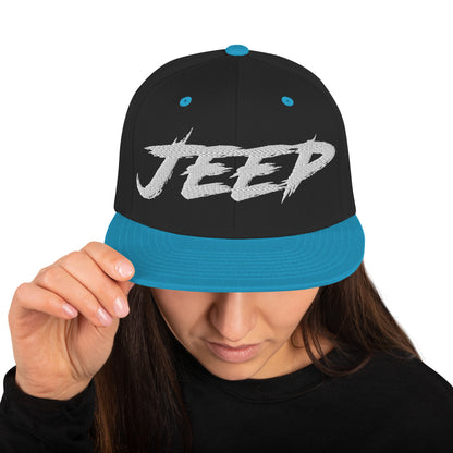 Casquette SnapBack de couleur noire et bleue "Jeep"