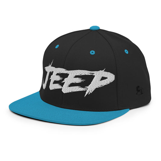 Casquette SnapBack de couleur noire et bleue "Jeep"