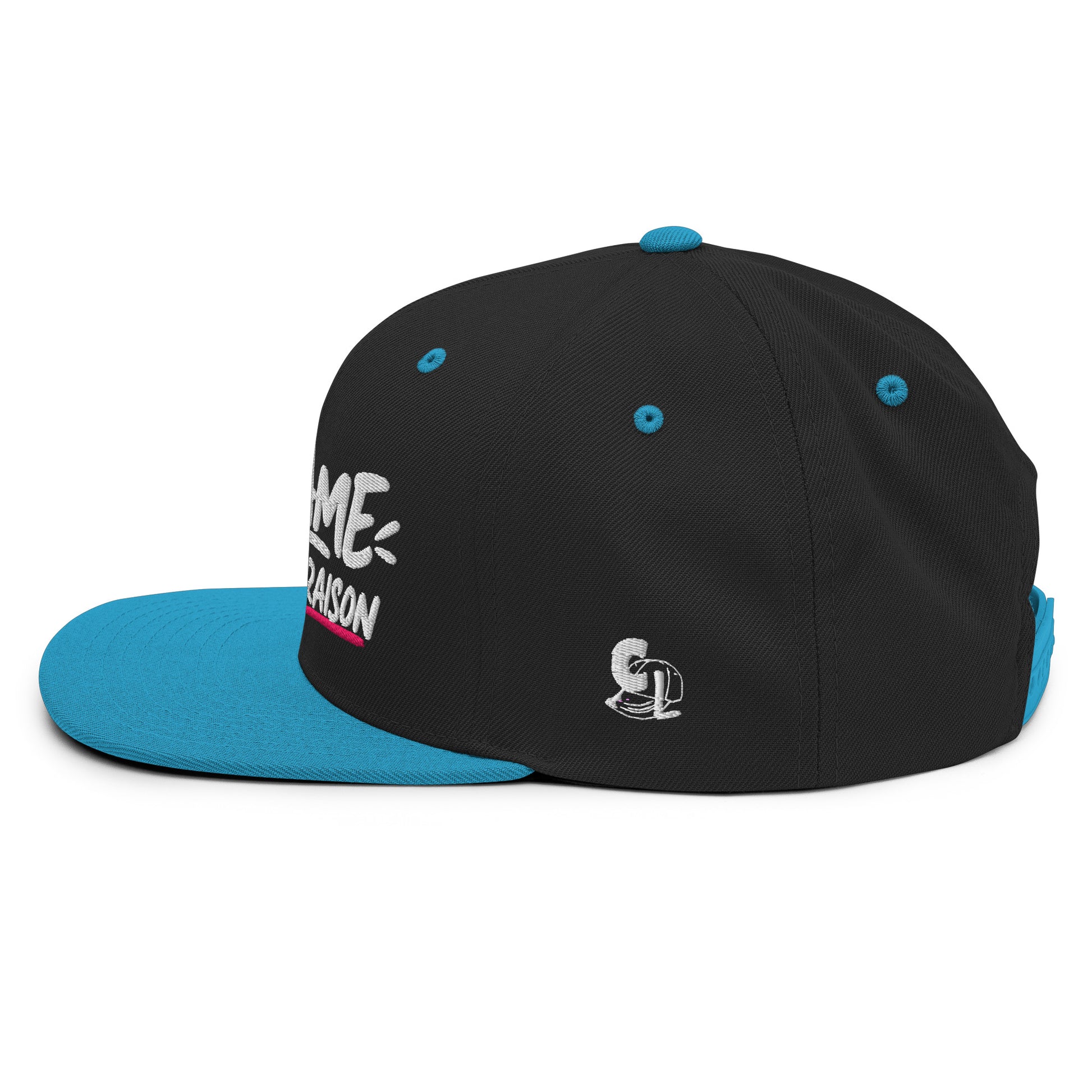 Casquette Snapback, brodée « Madame à toujours raison », en Noir, vue de côté, image 40