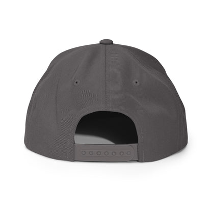 Casquette Snapback, brodée « Verre en main, souci au loin », en Gris Foncé, vue arrière, image 79