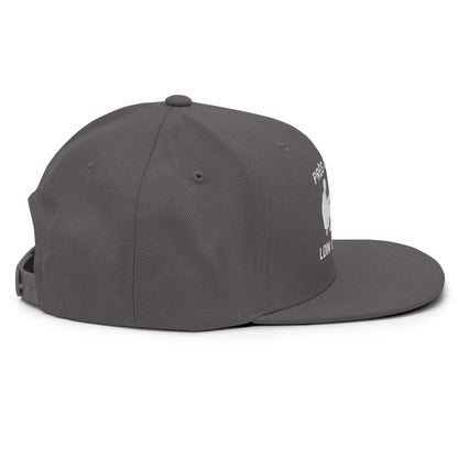 Casquette Snapback, brodée « Près des poissons, loin des cons », en Gris Foncé, vue de côté, image 88