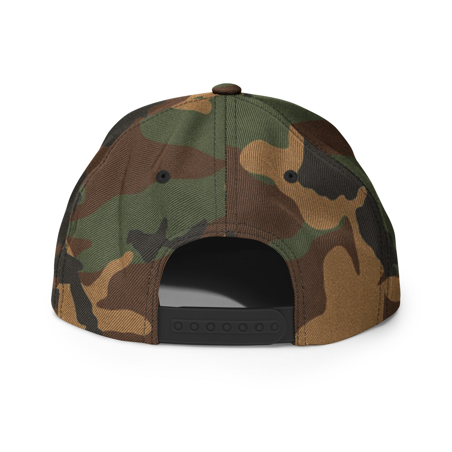 Casquette Snapback, brodée « Disponible après 17h », en Camouflage Vert, vue arrière, image 74
