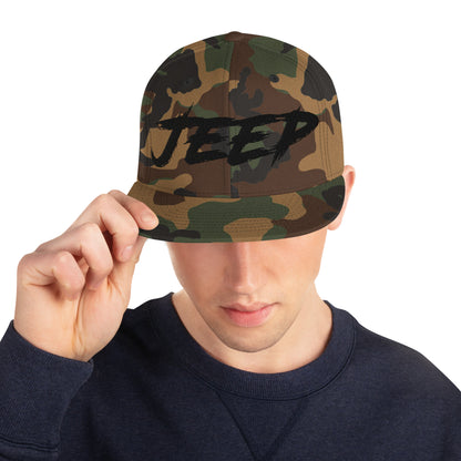 Casquette SnapBack de couleur camouflage verte et marron "Jeep"