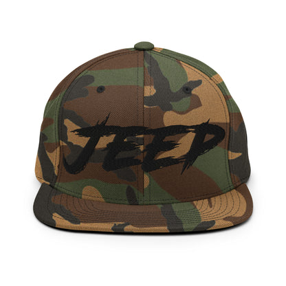 Casquette SnapBack de couleur camouflage verte et marron "Jeep"