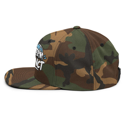 Casquette Snapback, brodée « Garé à l'instant », en Camouflage Vert, vue de côté, image 76
