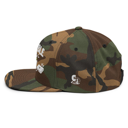 Casquette Snapback, brodée « Disponible après 17h », en Camouflage Vert, vue de côté, image 76