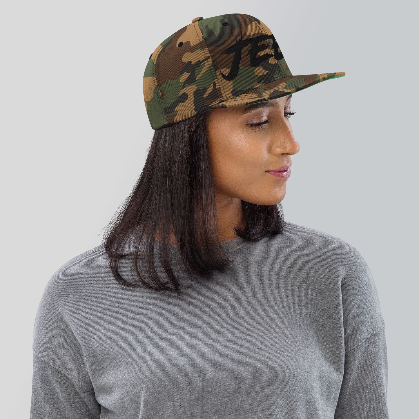 Casquette SnapBack de couleur camouflage verte et marron "Jeep"