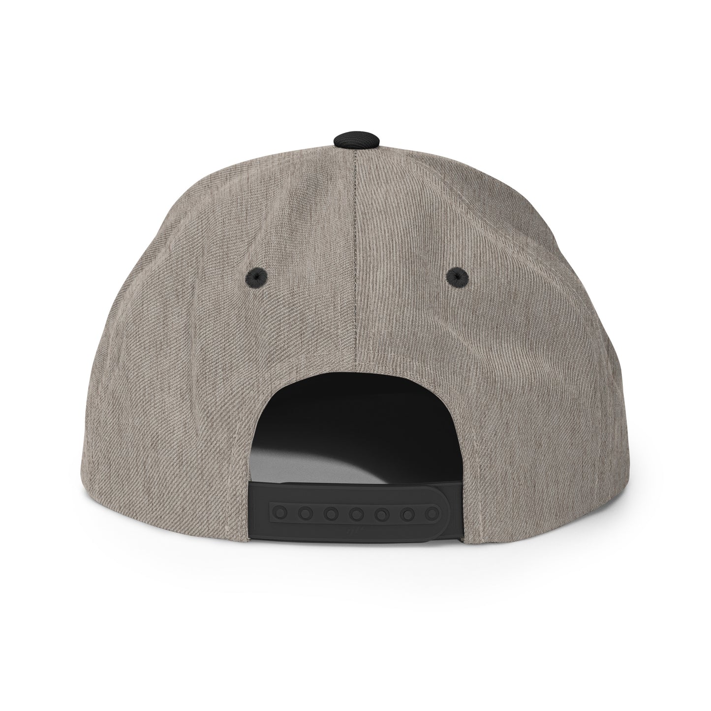 Casquette Snapback, brodée « Près des poissons, loin des cons », en Noir, vue arrière, image 94