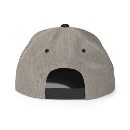 Casquette Snapback, brodée « Près des poissons, loin des cons », en Noir, vue arrière, image 94