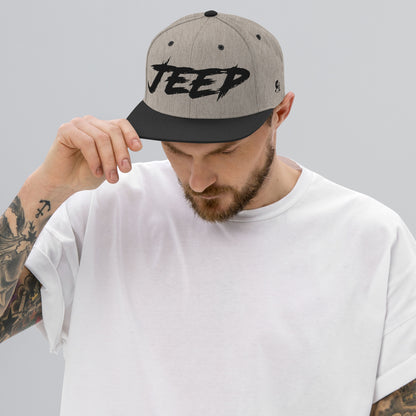 Casquette SnapBack de couleur grise et noire "Jeep"