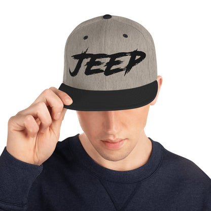 Casquette SnapBack de couleur grise et noire "Jeep"