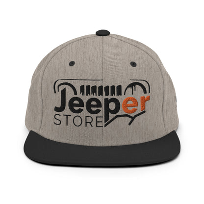 Casquette SnapBack de couleur grise et noire "Jeeper Store"