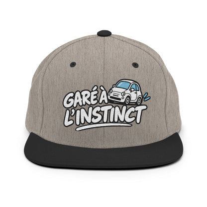 Casquette Snapback, brodée « Garé à l'instant », en Noir, vue de face, image 8