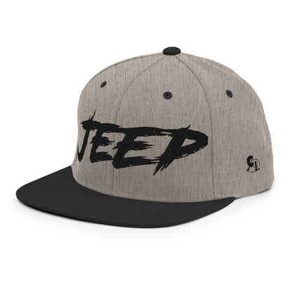 Casquette SnapBack de couleur grise et noire "Jeep"