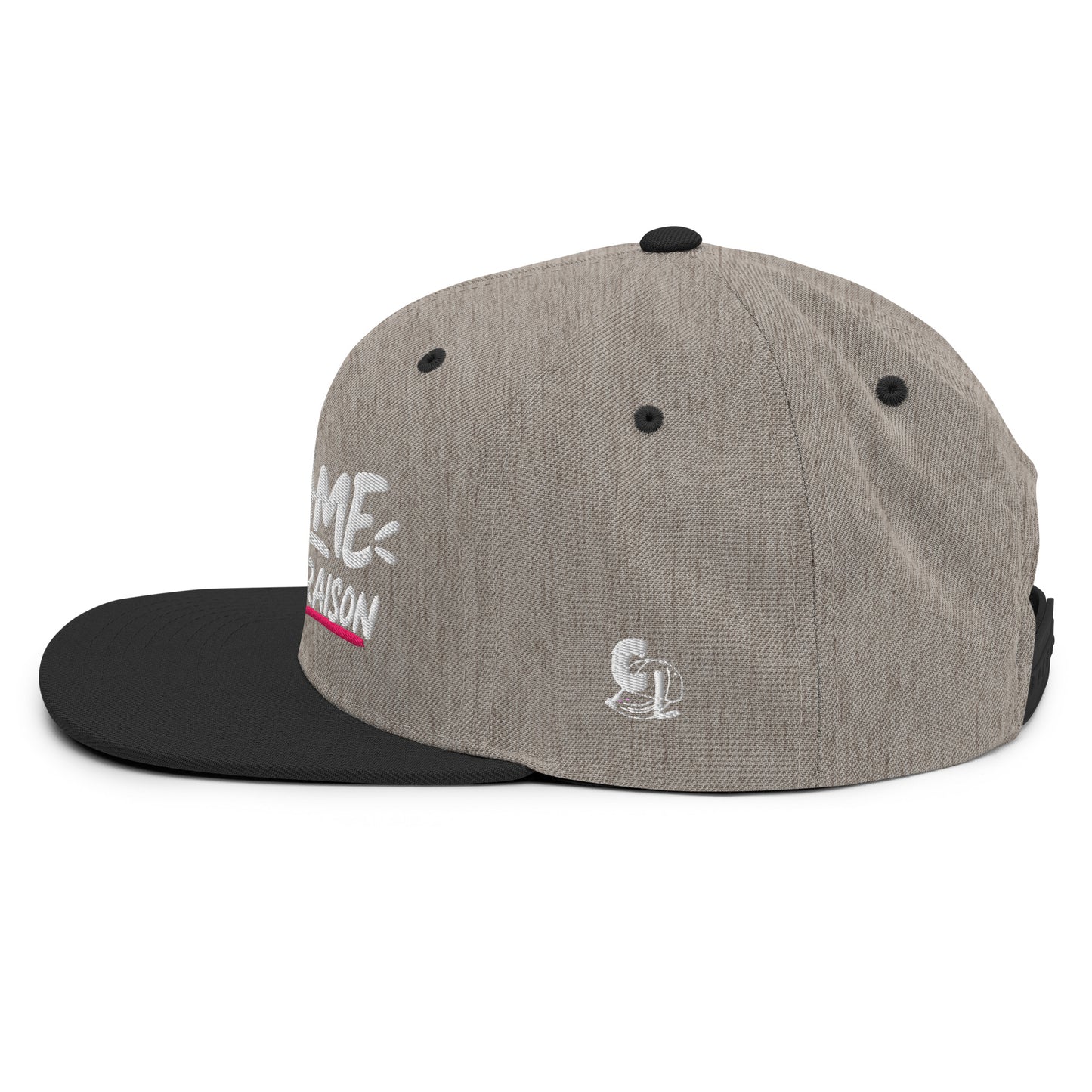 Casquette Snapback, brodée « Madame à toujours raison », en Noir, vue de côté, image 91