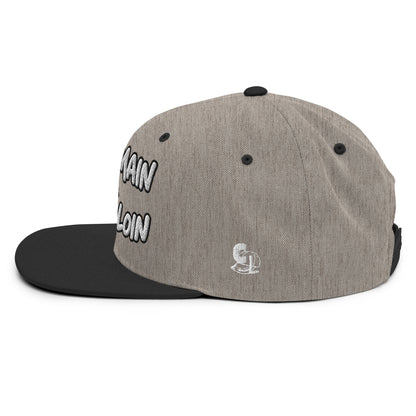 Casquette Snapback, brodée « Verre en main, souci au loin », en Noir, vue de côté, image 91