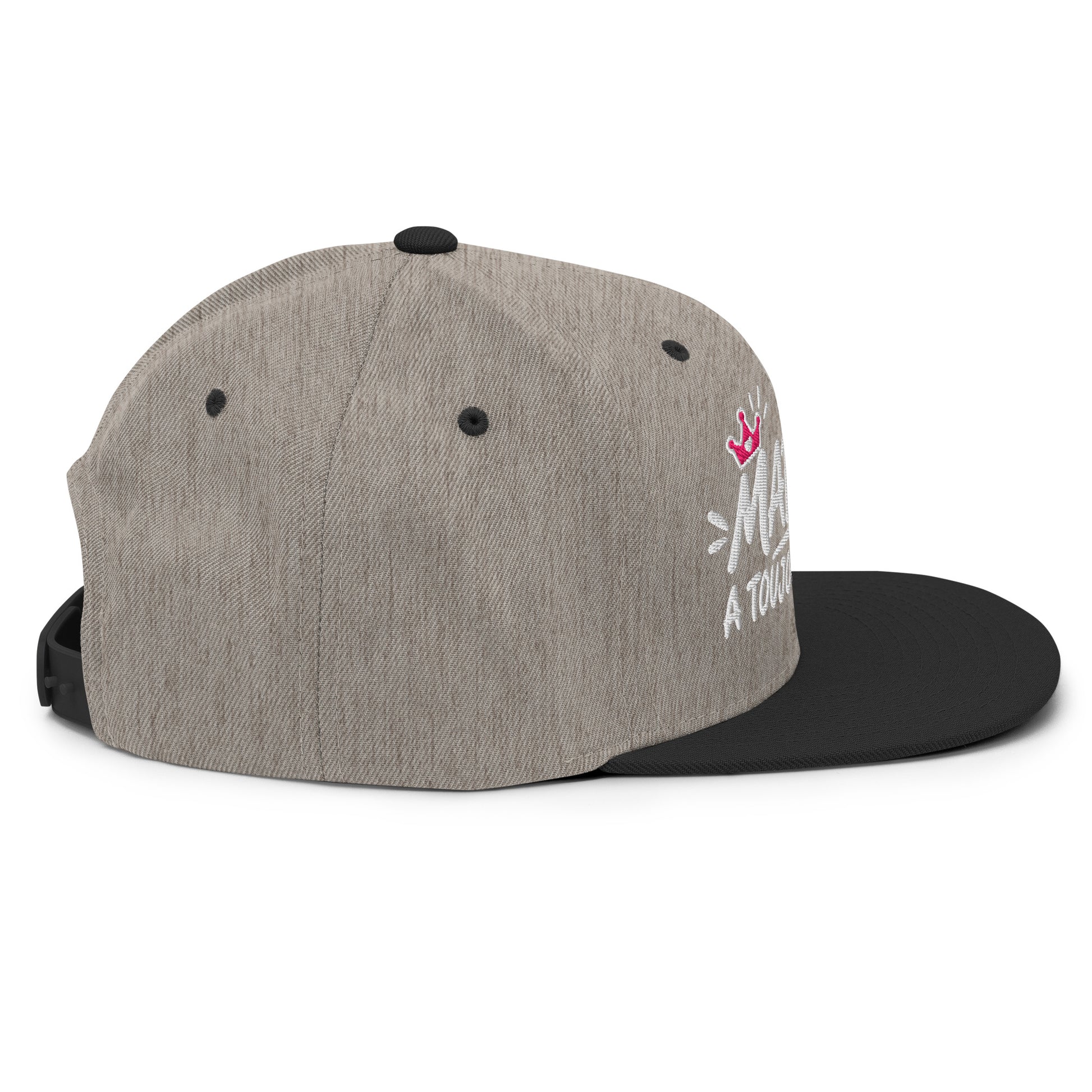 Casquette Snapback, brodée « Madame à toujours raison », en Noir, vue de côté, image 93