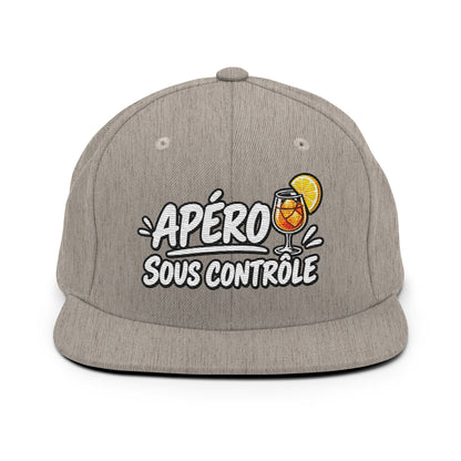 Casquette Snapback, brodée « Apéro sous contrôle », vue de face, image 7