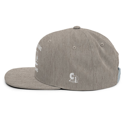 Casquette Snapback, brodée « Près des poissons, loin des cons », vue de côté, image 101