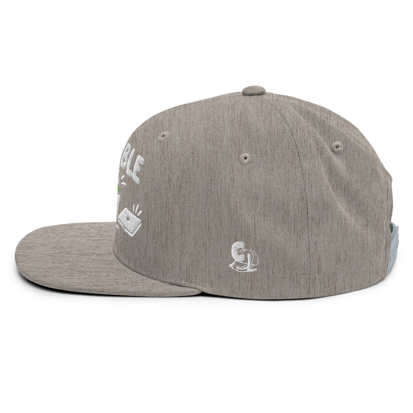 Casquette Snapback, brodée « Disponible après 17h », vue de côté, image 96