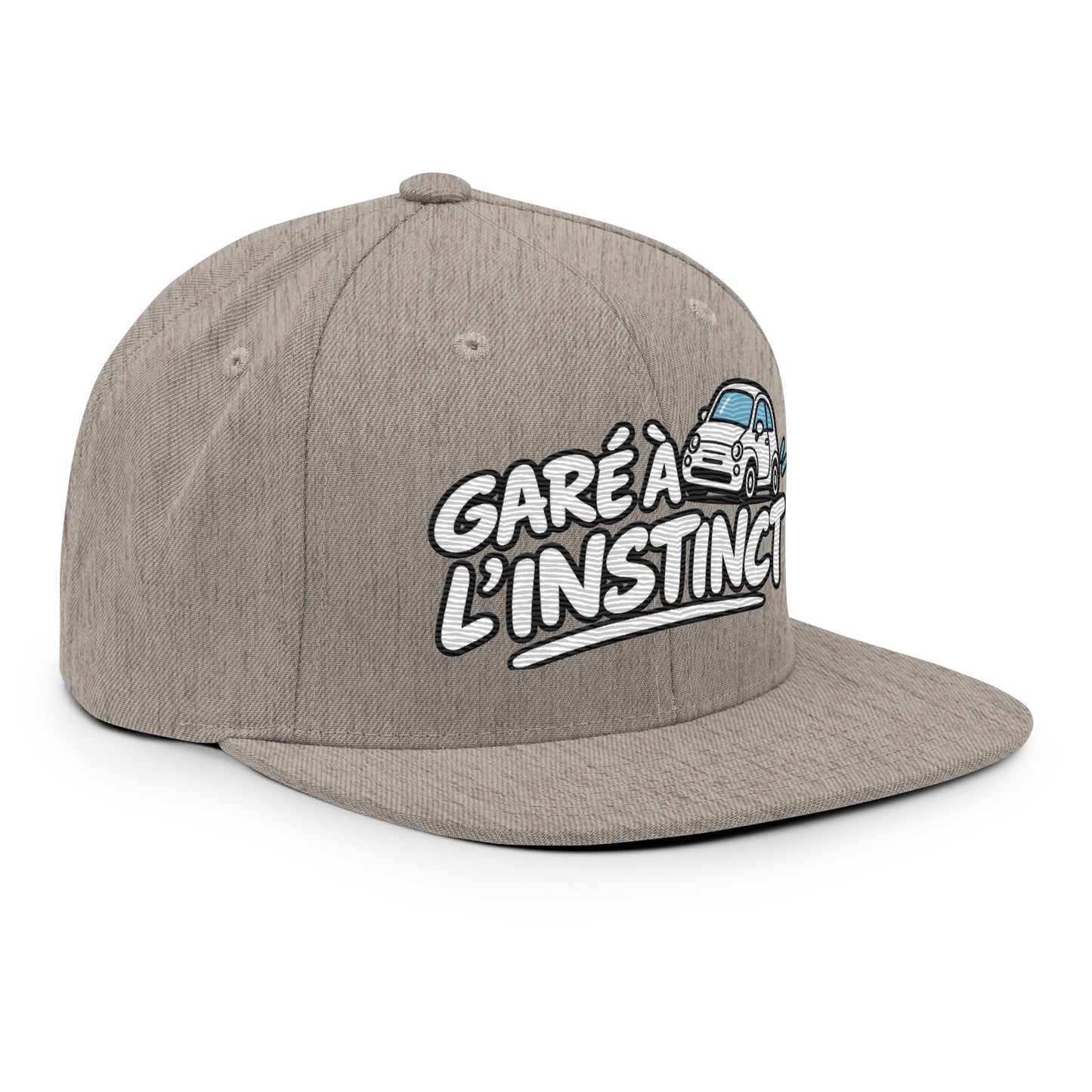 Casquette Snapback, brodée « Garé à l'instant », vue de trois quarts, image 97