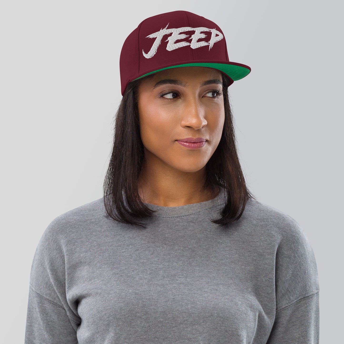 Casquette SnapBack de couleur marron "Jeep"