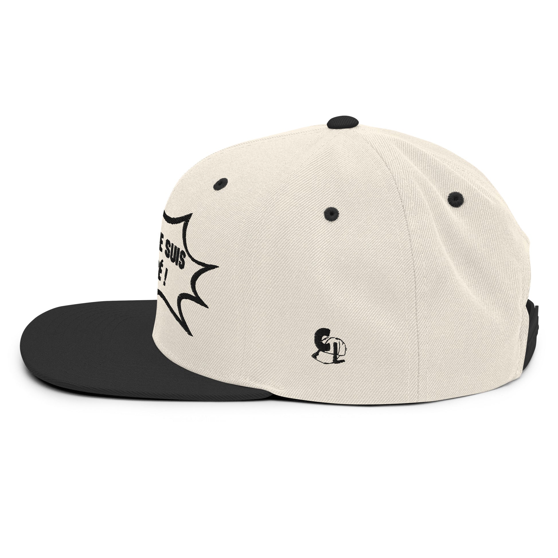 Casquette Snapback, brodée « Désolé je suis bourré », vue de côté, image 16