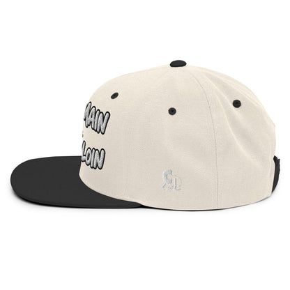 Casquette Snapback, brodée « Verre en main, souci au loin », en Noir, vue de côté, image 101