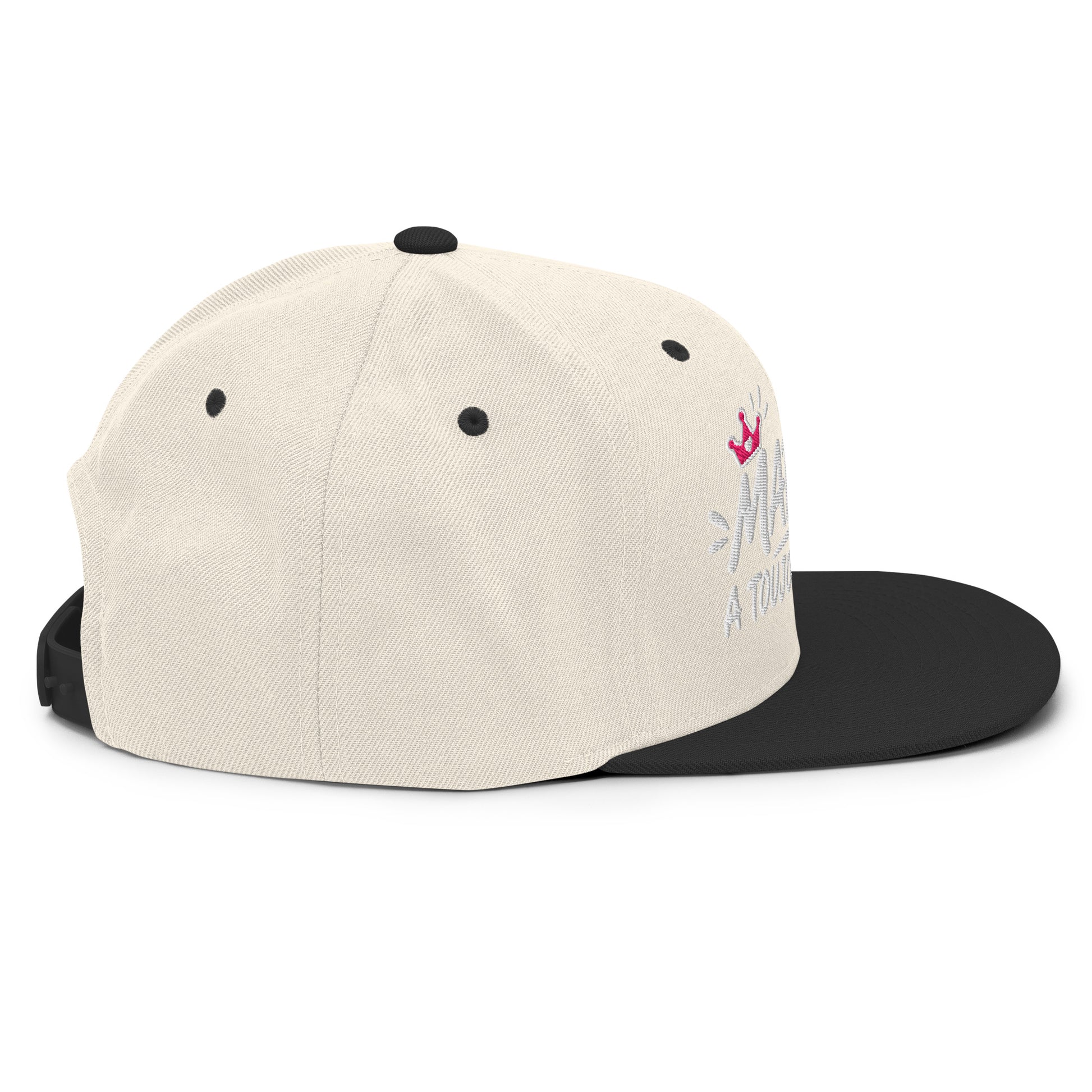 Casquette Snapback, brodée « Madame à toujours raison », en Noir, vue de côté, image 103