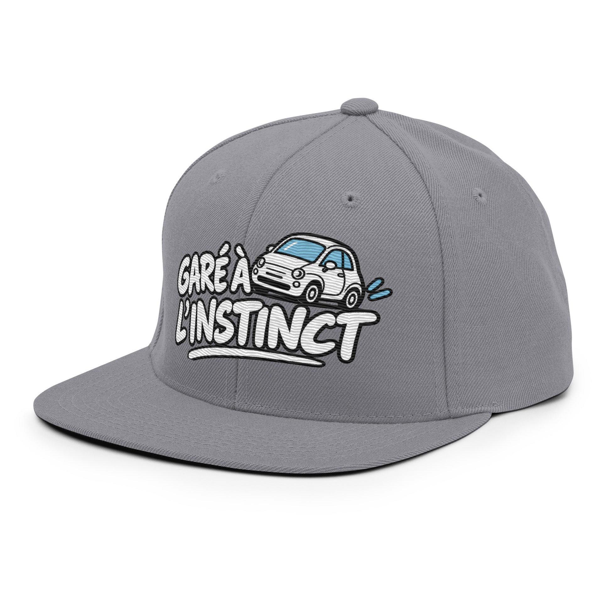 Casquette Snapback, brodée « Garé à l'instant », vue de trois quarts, image 85