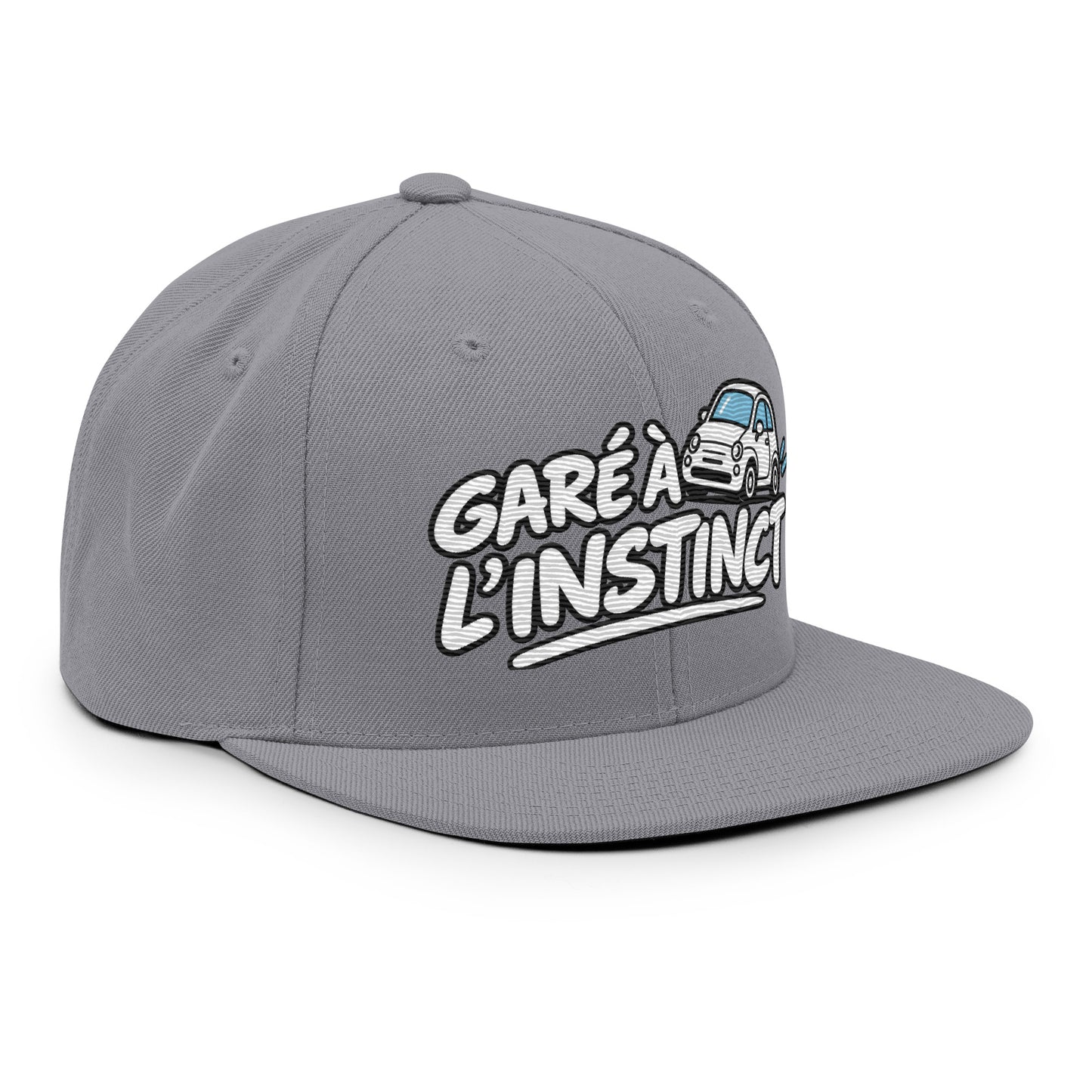 Casquette Snapback, brodée « Garé à l'instant », vue de trois quarts, image 87