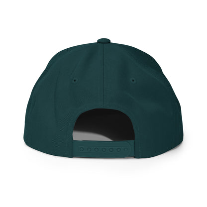 Casquette Snapback, brodée « Verre en main, souci au loin », en Épicéa, vue arrière, image 64