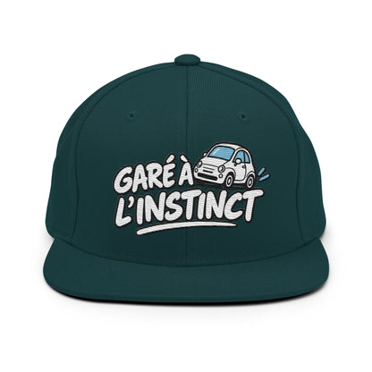 Casquette Snapback, brodée « Garé à l'instant », en Épicéa, vue de face, image 9
