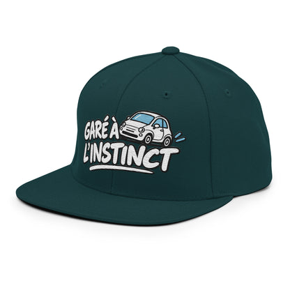 Casquette Snapback, brodée « Garé à l'instant », en Épicéa, vue de trois quarts, image 65