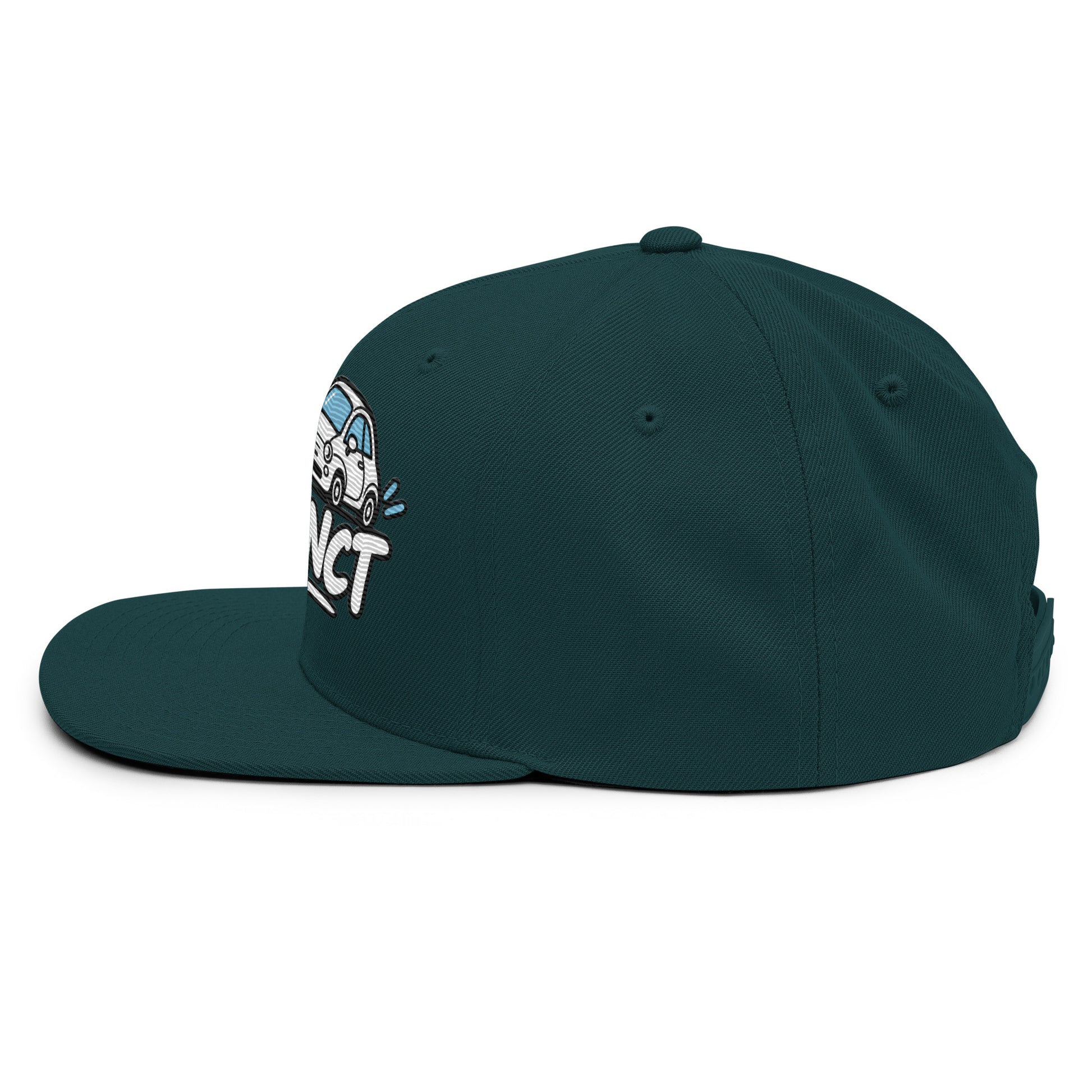 Casquette Snapback, brodée « Garé à l'instant », en Épicéa, vue de côté, image 66
