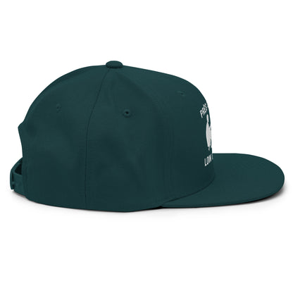 Casquette Snapback, brodée « Près des poissons, loin des cons », en Épicéa, vue de côté, image 73