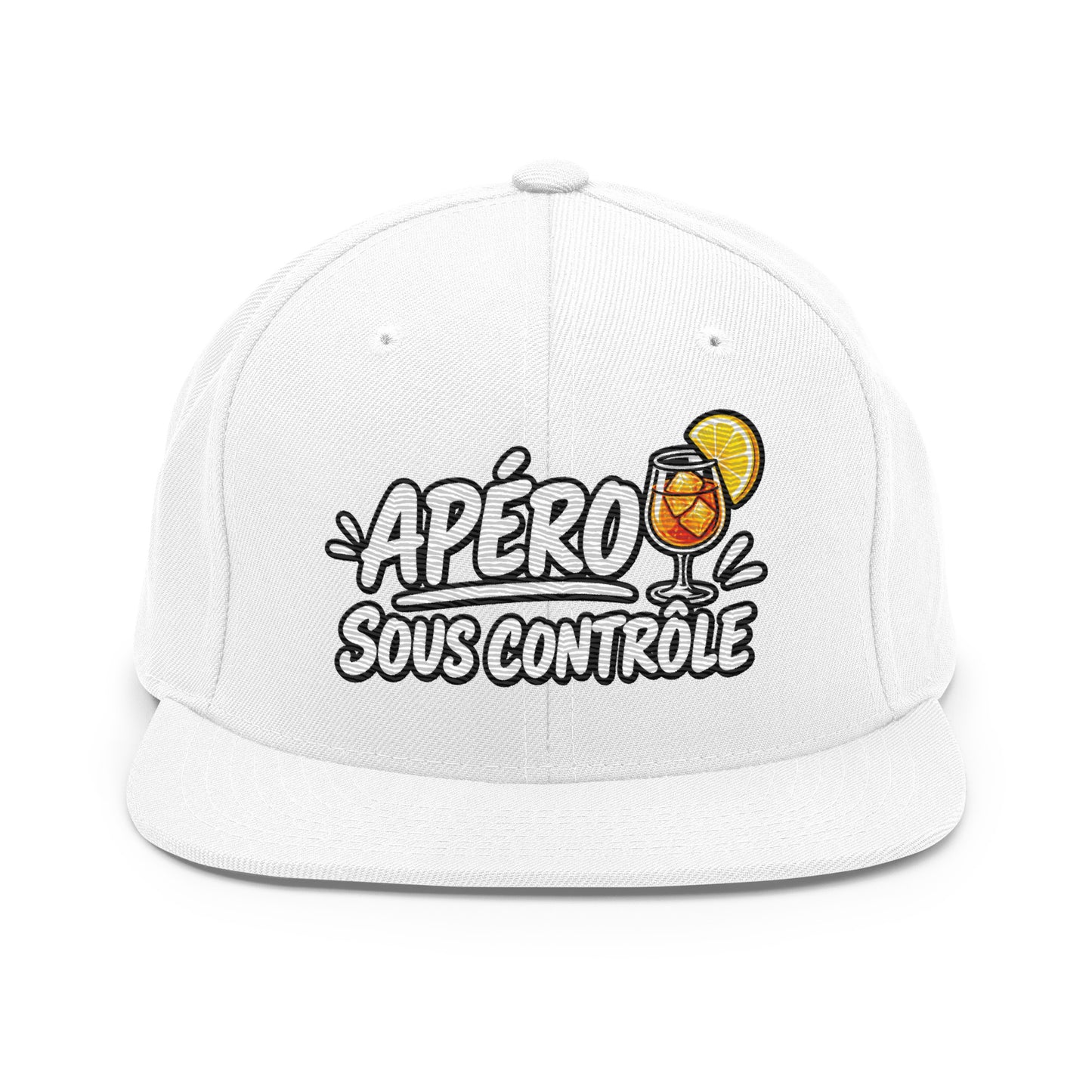 Casquette Snapback, brodée « Apéro sous contrôle », vue de face, image 5