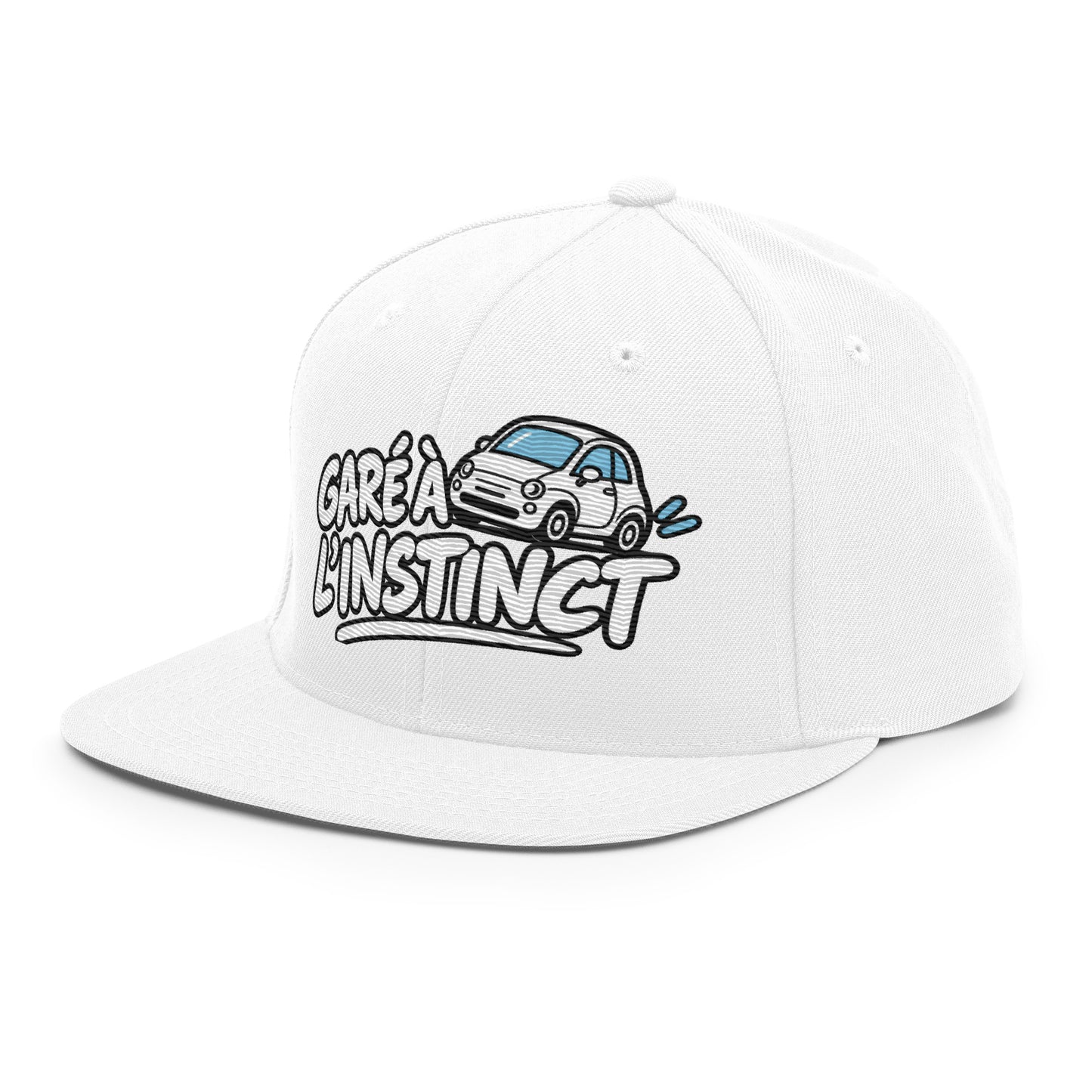 Casquette Snapback, brodée « Garé à l'instant », vue de trois quarts, image 108