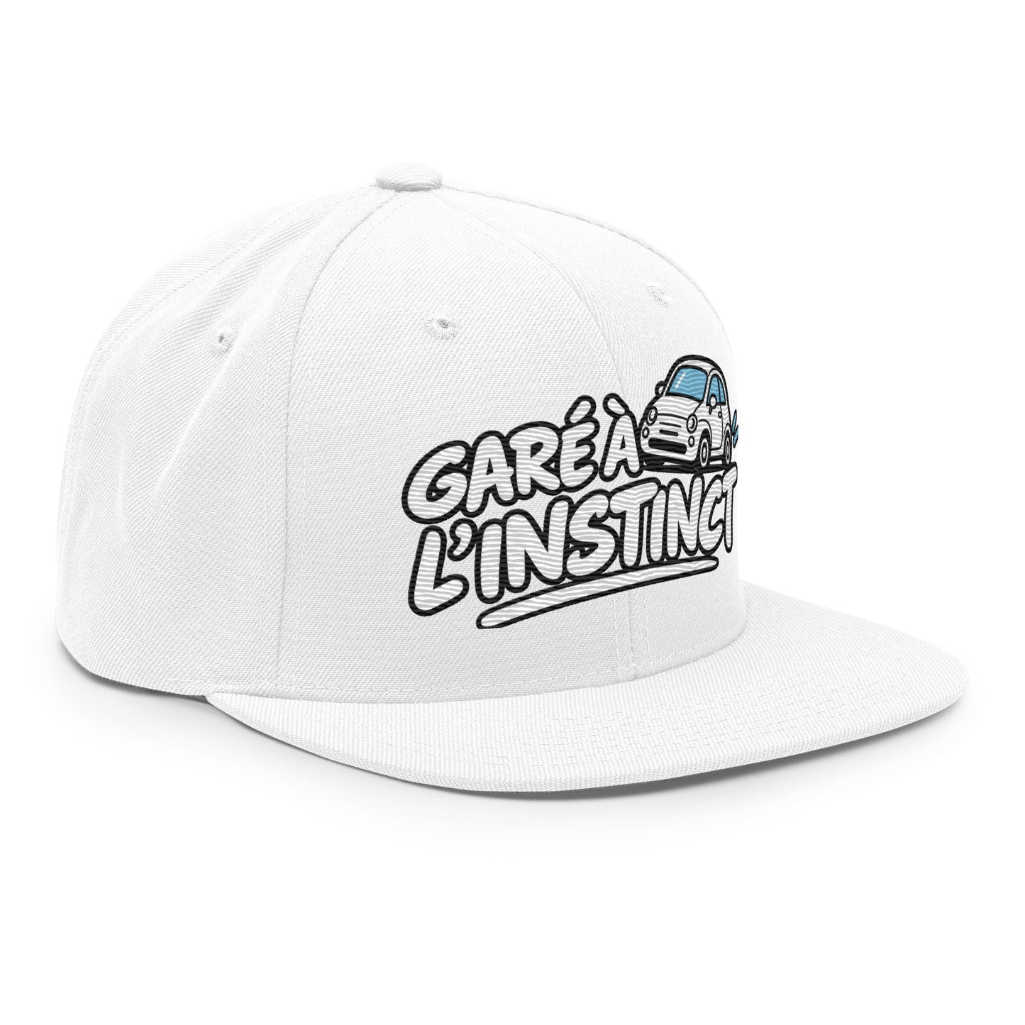 Casquette Snapback, brodée « Garé à l'instant », vue de trois quarts, image 107