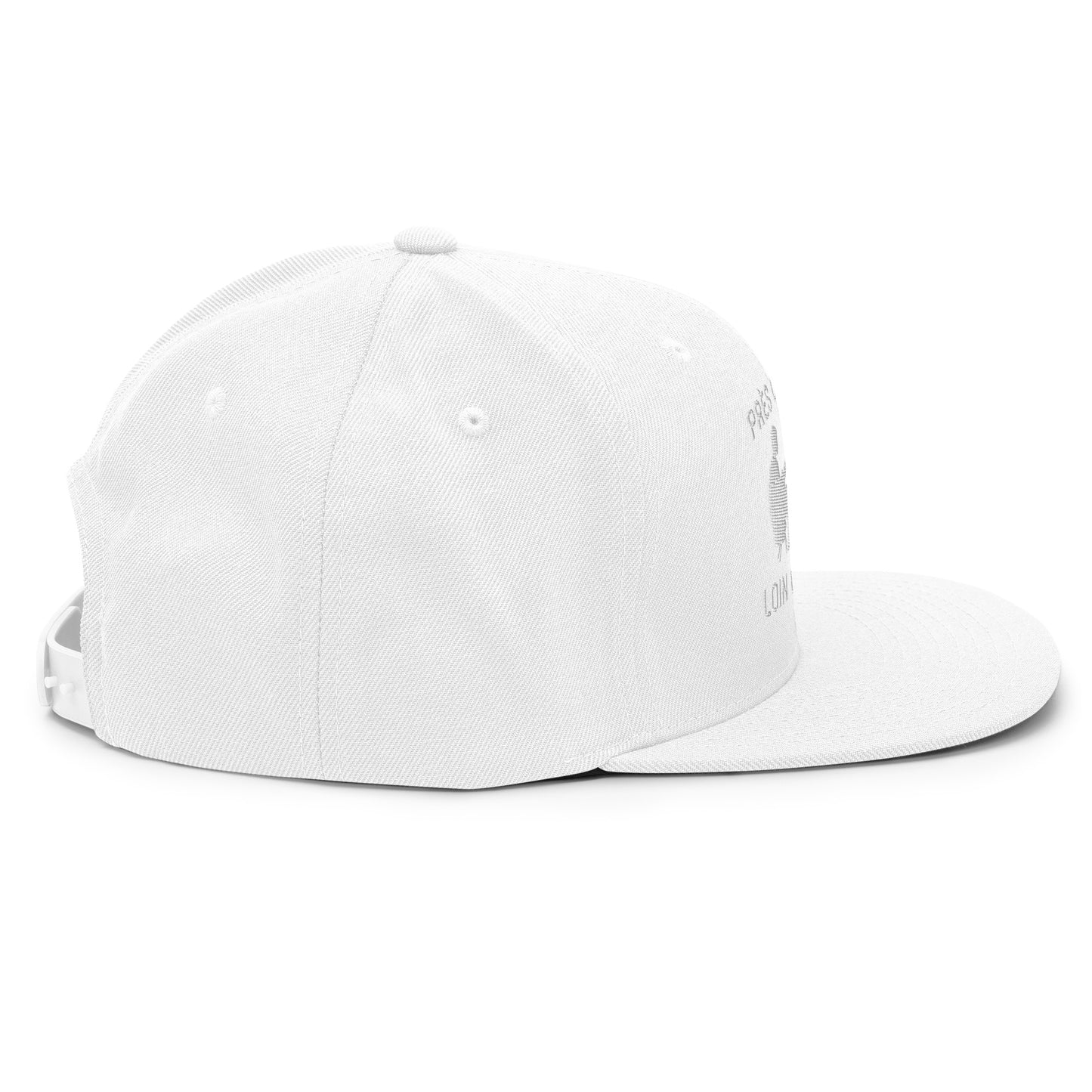 Casquette Snapback, brodée « Près des poissons, loin des cons », vue de côté, image 106
