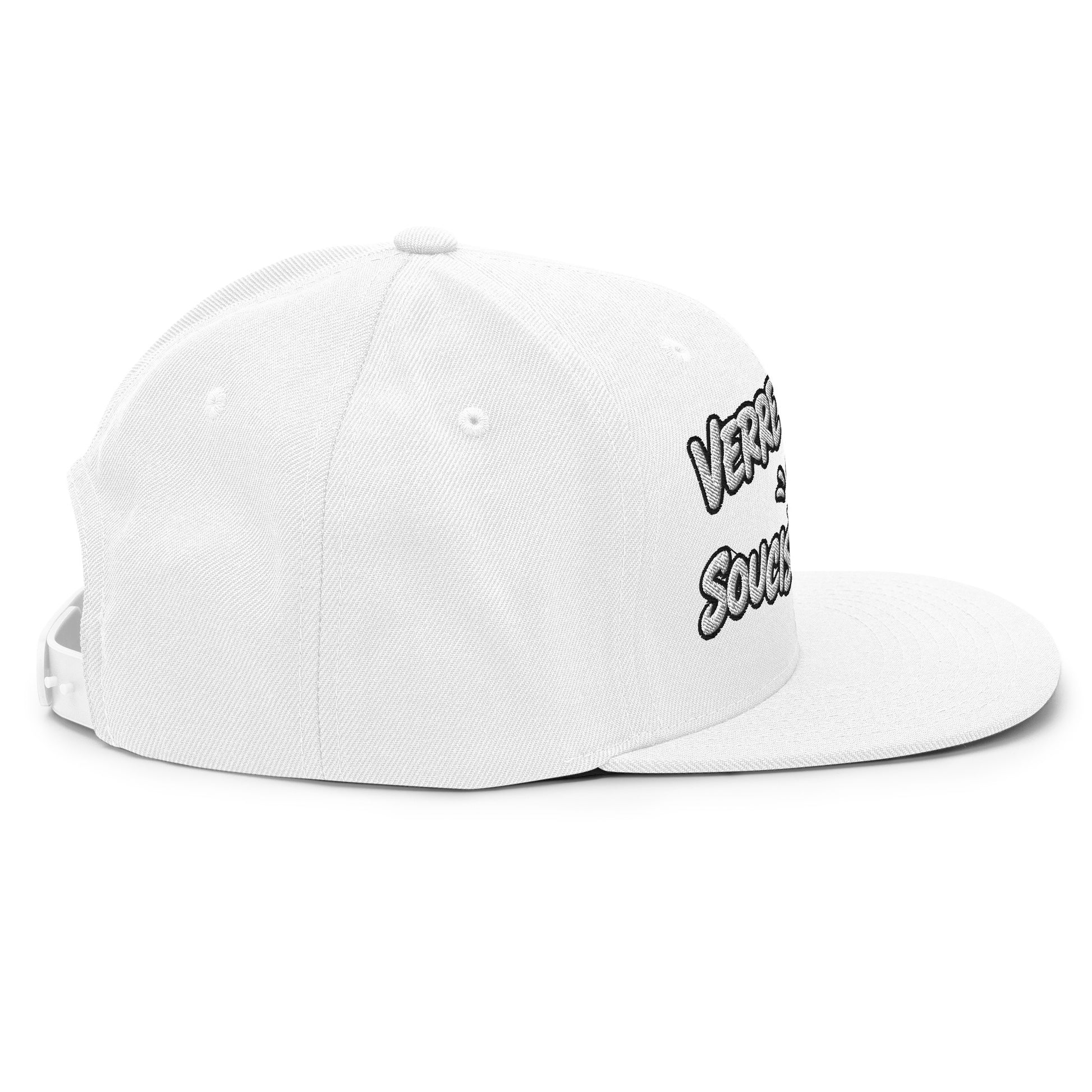 Casquette Snapback, brodée « Verre en main, souci au loin », vue de côté, image 106