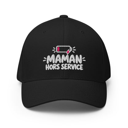 Casquette Casquette, brodée « Maman hors service », en Noir, vue de face, image 5
