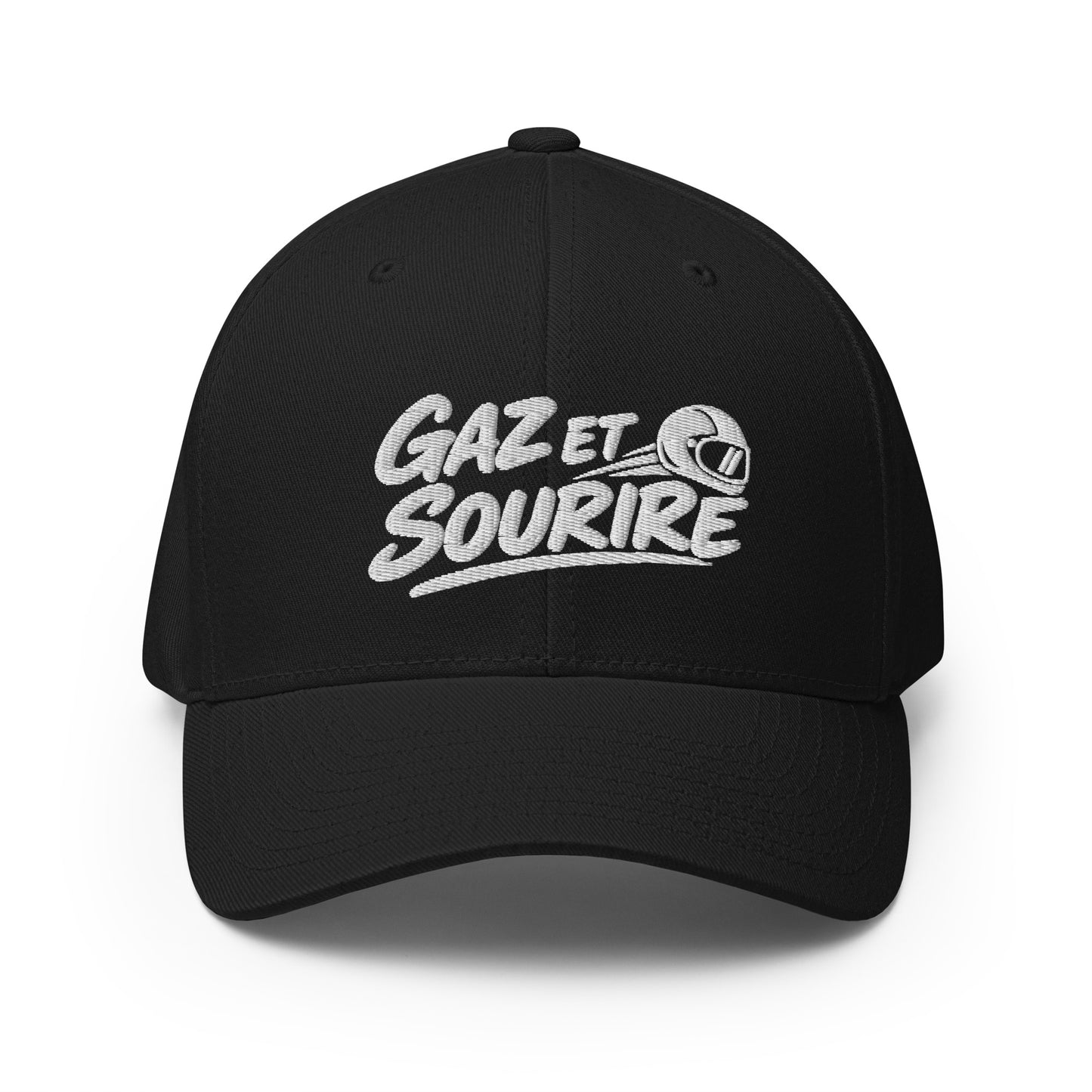 Casquette Casquette, brodée « Gaz et sourire », en Noir, vue de face, image 11