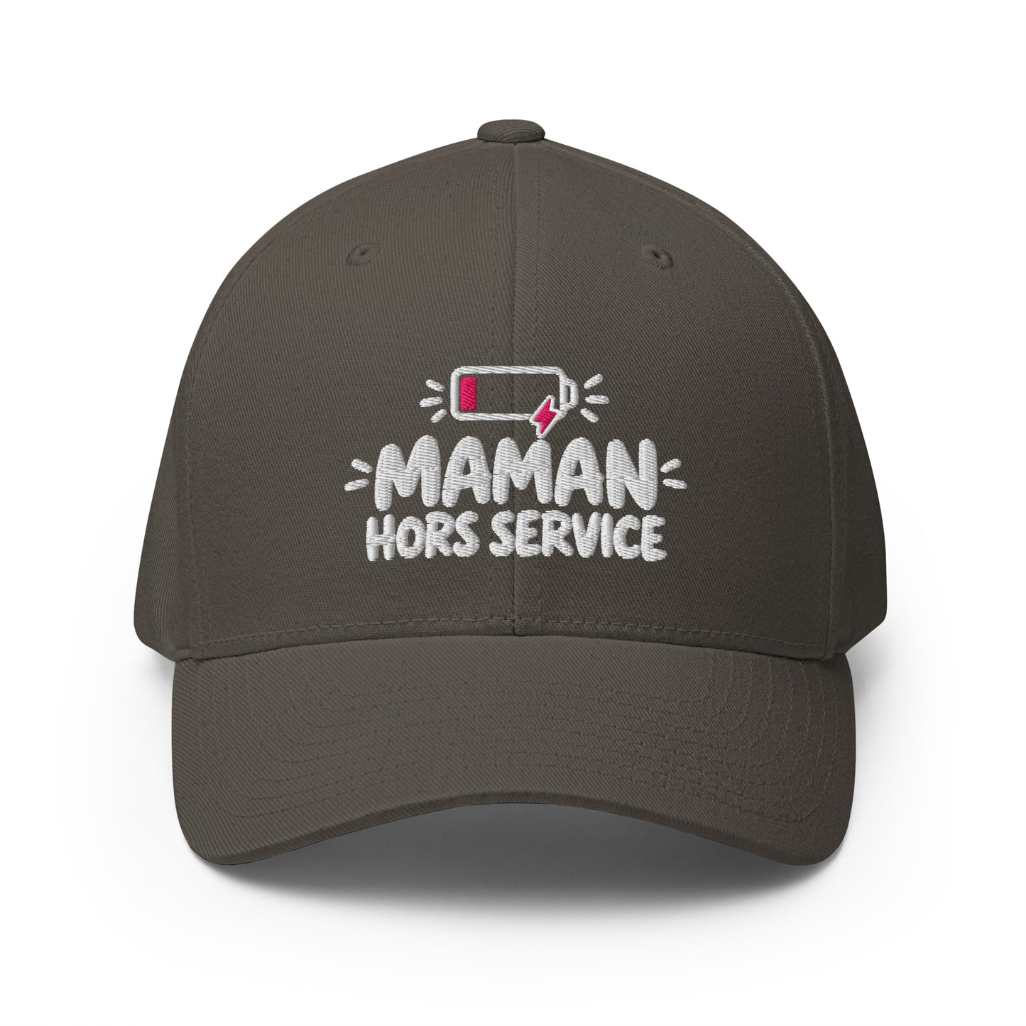 Casquette Casquette, brodée « Maman hors service », en Rouge, vue de face, image 9