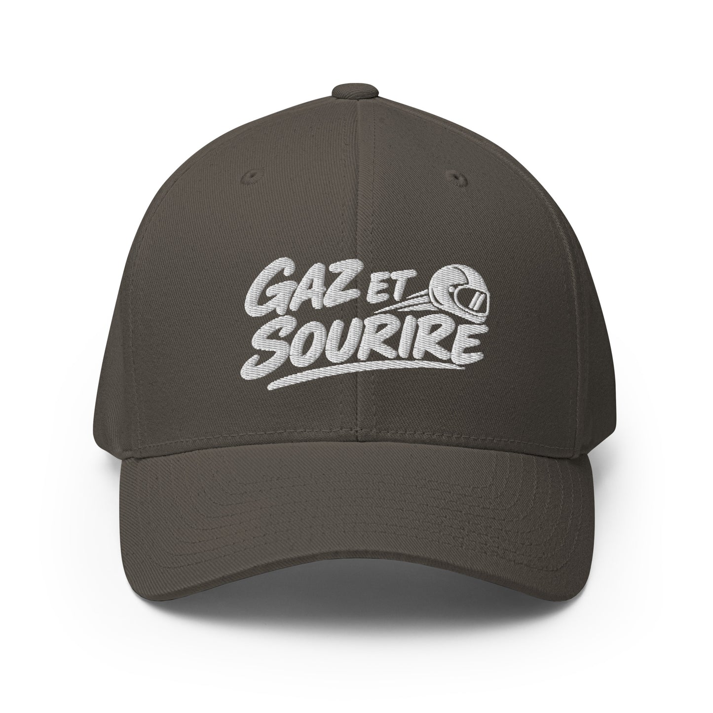 Casquette Casquette, brodée « Gaz et sourire », en Rouge, vue de face, image 8